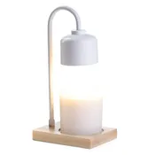 Candle Warmer Lamp - White + Wood