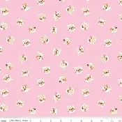 100 AKER WOODS: Pooh Brain-Pink (1/4 Yard)