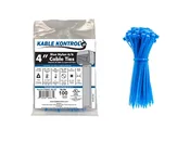 Kable Kontrol™ Zip Ties - 4" Long - 100 Pc Pk - Blue color - Nylon - 18 Lbs Tensile Strength