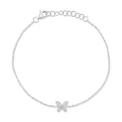 14KW.08CTW BUTTERFLY BRACELET