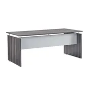 72"W Floating Surface Desk – Textured Sea Salt / Grey Steel / Mocha, Single-Person