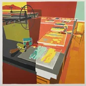 Diamond Head View. Study no. 46t1, Stephen Yuen — Honolulu Printmakers