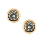 18kt Rose Gold and Diamond Stud Earrings — Scott Reising Jewelers