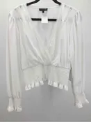 1 State Size L Off White NWOT Cloth V Neck Long Sleeve Top
