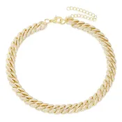 10mm Iced Miami Cuban Link Choker Chain