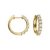 1.00 ct. t.w. Lab-Grown Diamond Hoop Earrings in 18kt Gold Over Sterling. 5/8"