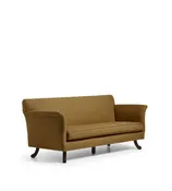 Alexandrina Linen 3-Seater Sofa - Dark Caramel