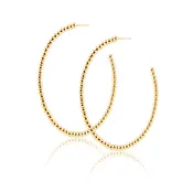 Chelsea Beaded Hoops: Gold