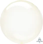 10" Anagram Yellow Petite Crystal Clearz Bubble Balloon | 1 Count - Latex Free