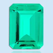 1.25cts Emerald Cut Lab Created Emerald