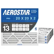 Aerostar 20x20x2 MERV 13 Air Filter, 4 Pack Set of HVAC Furnace Filters, Electrostatic MPR 1500-1900 &amp; FPR 10 (Actual Size 19 1/2 x 19 1/2 x 1 3/4 inches): : Industrial &amp; Scientific