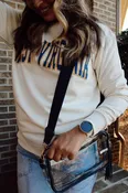 Clear Stadium Crossbody Bag in Navy
