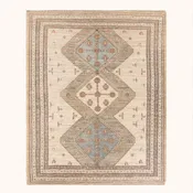 Argyle beige chenille jute rug
