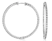 2.25ctw 14kw medium hoop earrings