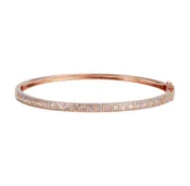 14k Rose Gold Baguette Diamond Bangle 1.00ctw