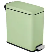 11.4 Liter / 3 Gallon SoftStep Pastel Green Stainless Steel Slim Step Pedal Bathroom Trash Can with AbsorbX Odor Filter