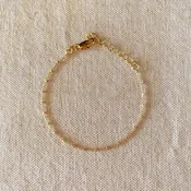 18k Gold Filled Spaced Beaded Bracelet
