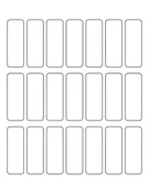 0.9831 x 2.7205 Rectangle Removable White Printed Label Sheet