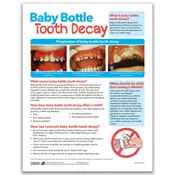 Baby Bottle Tooth Decay Tear Pad, English/Spanish