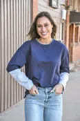 French Terry Notch Pullover