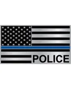 Law Enforcement Police Blue Line American Flag HAT/Lapel Pin — American Heroes