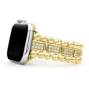 18K Gold Full Diamond Watch Bracelet | 38-42mm