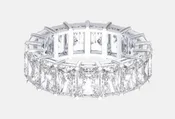 14k White Gold 4.85ctw Radiant Cut Eternity Band