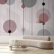Wall mural Abstract circles and lines design