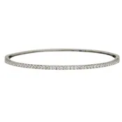 18k White Gold and Diamond Hinged Bangle