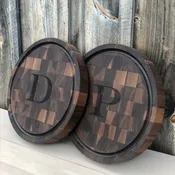 Circle Walnut End-Grain Cutting Board