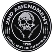 2nd Amendment Shall Not Be Infringed Skull 1789 Large Embroide
