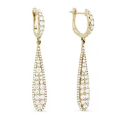 14k Diamond Drop Earrings