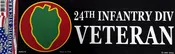 U.S. Army “24th Infantry Division Veteran” Bumper Sticker