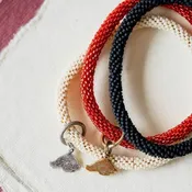 Beaded Bangle + Razorback Charm