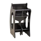 3-in-1 Black Oak Wood High Chair | EB