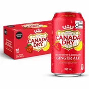 Canada Dry® Strawberry Lemonade Ginger Ale 12oz Cans- 24PK ( 2 x 12 )