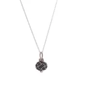 Circassian Woven Silver Necklace (dark)