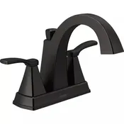 Delta Flynn Centerset Two-Handle Bathroom Faucet - Matte Black