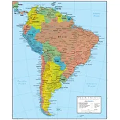 South America Wall Map Poster