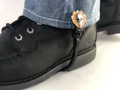 Flaming Skull Boot Straps Set