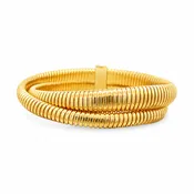 14Kt Ribbed Double Bracelet