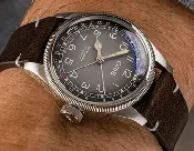 01 754 7779 4063  Oris Big Crown X Cervo Volante, Grey Dial, Brown Leather Strap