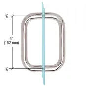 CRL 6" Back-to-Back Tubular Pull Handle, No Metal Washers