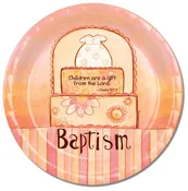 Baptism Paper Plates: Cake with Scripture