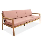 Agate Rope & Teak  Solid Wood 3 Seater Sofa