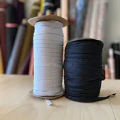 Elastic, 3/8" braided, black or white, one yard