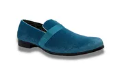 (10½) Aqua Solid Velvet Loafer