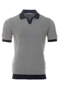 2 Tone Popcorn Stitch Polo Shirt