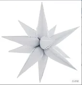 01114 – 26″ Exploding Star – White Air Fill Only  Starburst Instruction  12 pcs/group