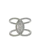 14k 0.50cttw White Gold Diamond Marquise Halo Band